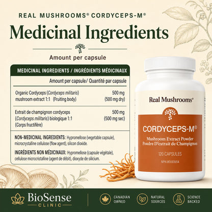 Cordyceps-M - Organic Cordyceps-M® Extract Capsules - BiosenseClinic
