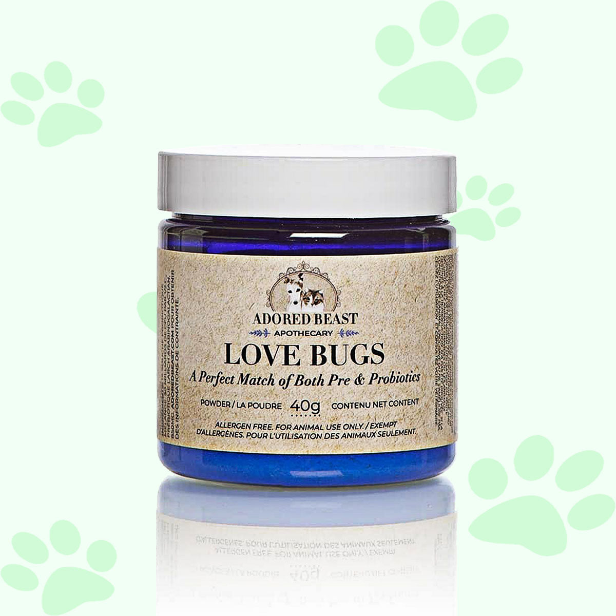 Adored Beast Love Bugs | Pre &amp; Probiotics 40g - biosenseclinic.ca