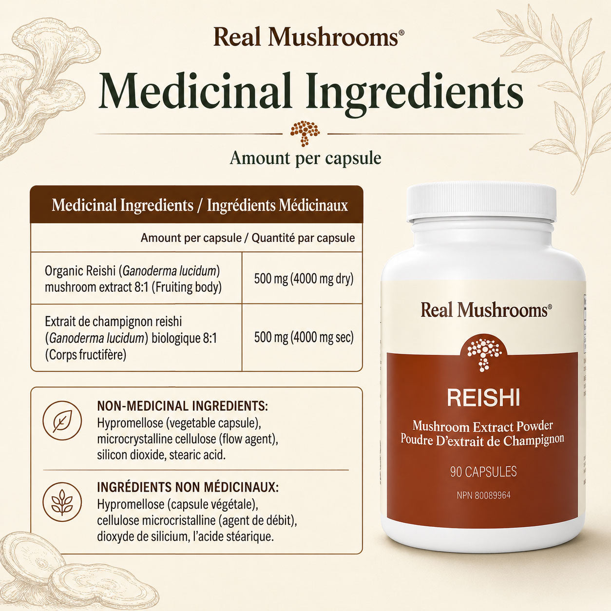 Reishi - Organic Reishi Mushroom Capsules - BiosenseClinici