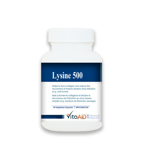 VitaAid Lysine 500 - BiosenseClinic.ca