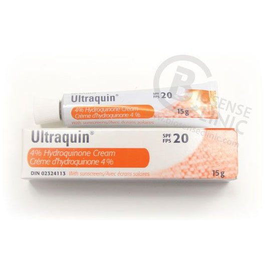 Ultraquin 4% - Cream w/sunblock SPF 20 - BiosenseClinic.ca