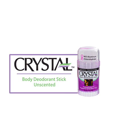 Crystal Body Deodorant Stick - Unscented - BiosenseClinic.ca