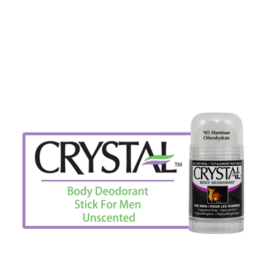Crystal Body Deodorant Stick - Unscented - BiosenseClinic.ca