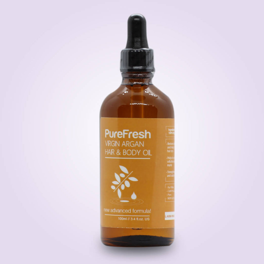 PureFresh Virgin Argan Body & Hair Oil 100ml - BiosenseClinic.ca