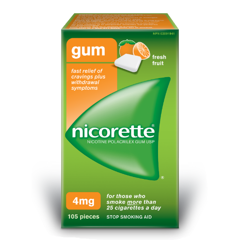 NICORETTE FRUIT FLAVOR GUM - BiosenseClinic.ca