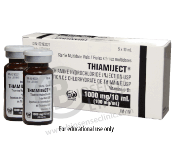 Vitamin B1 Injection - 100 mg/ml - BiosenseClinic.ca