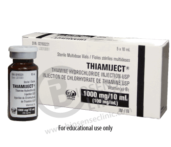 Vitamin B1 Injection - 100 mg/ml - BiosenseClinic.ca