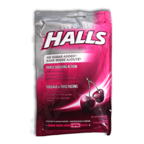Halls Sugar Free Cough Drops (Black Cherry) - BiosenseClinic.ca