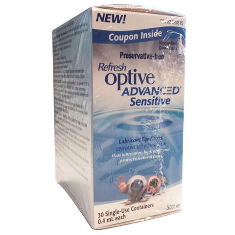 Refresh Optive Advanced Sensitive Lubricant Eye Drops - BiosenseClinic.ca