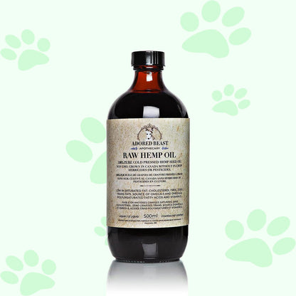 Adored Beast Raw Hemp Oil 500 ml - biosenseclinic.ca