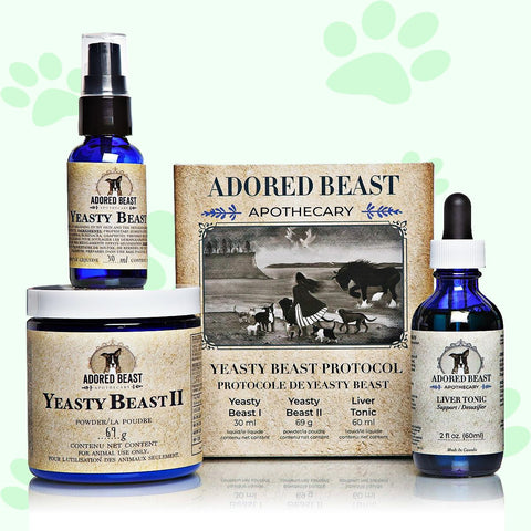 Adored Beast Yeasty Beast Protocol for Dogs - 3 product kit - biosenseclinic.ca