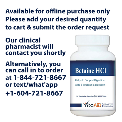 VitaAid Betaine HCL - BiosenseClinic.ca