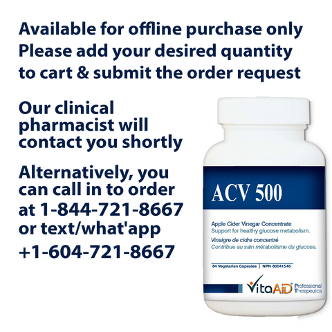 VitaAid Apple Cider Vinegar - 500mg - BiosenseClinic.ca