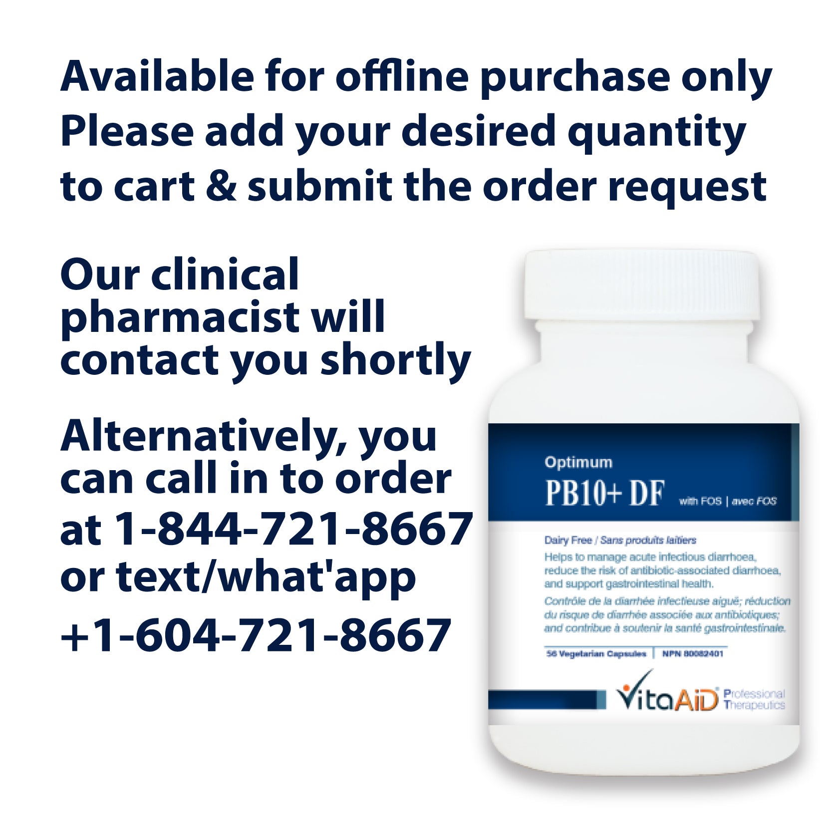 VitaAid Optimum-PB10 DF (with FOS) - biosenseclinic.ca